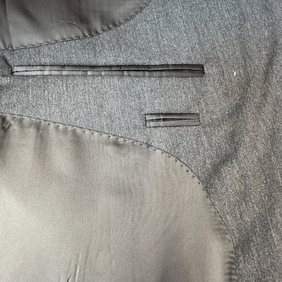 Jos A Bank Signature Collection Mitchell Wool‎ 3 Button Jacket, 46R, Charcoal - Picture 10 of 12